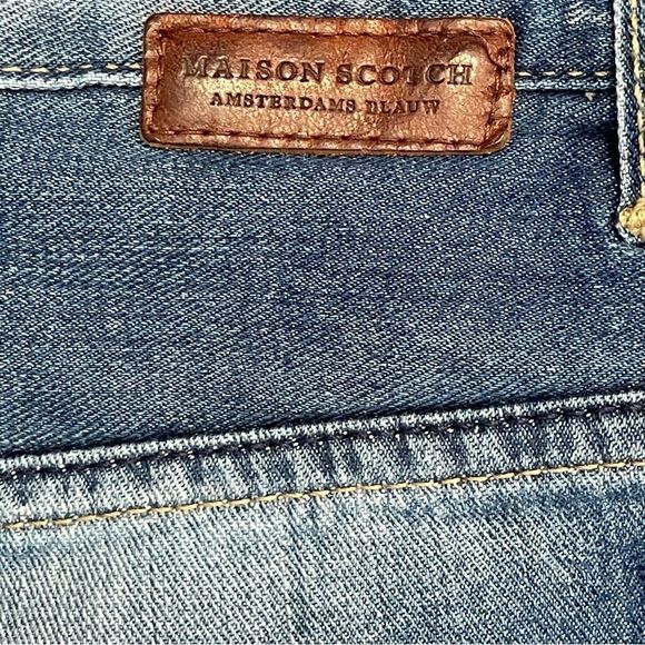 Maison Scotch L'Adorable Distressed Sky Boyfriend Jeans Indigo Women's 25 - Picture 9 of 14